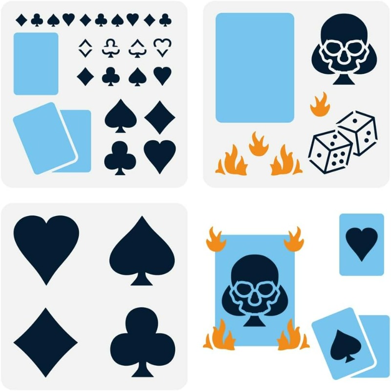 Board Game Template - 3 шт., трафареты для рисования, 5,9x5,9