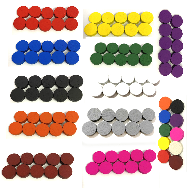 Board Game Sequence - 100 шт., диаметр 15*5 мм, деревянные