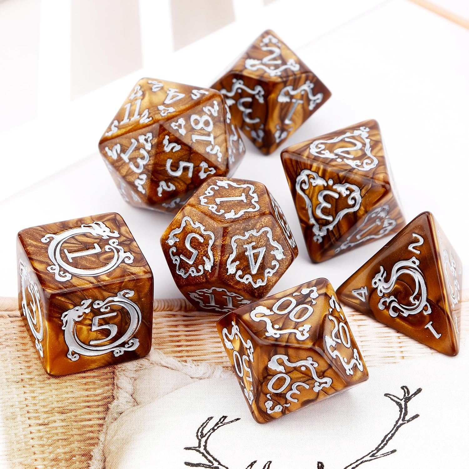 Board Game Dungeons And Dragons - Набор из 7 многогранных игральных костей