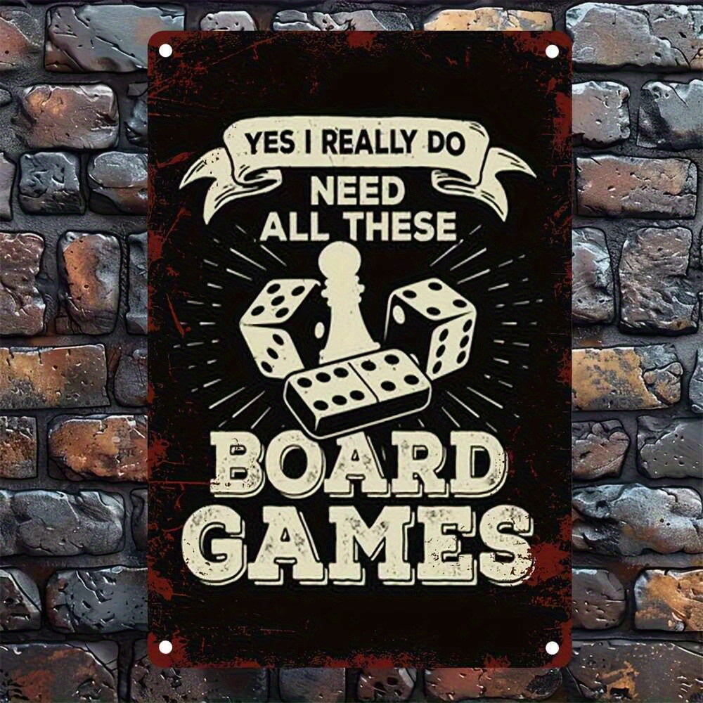 Board Game Cafe - Металлические таблички с изображением настольных игр: